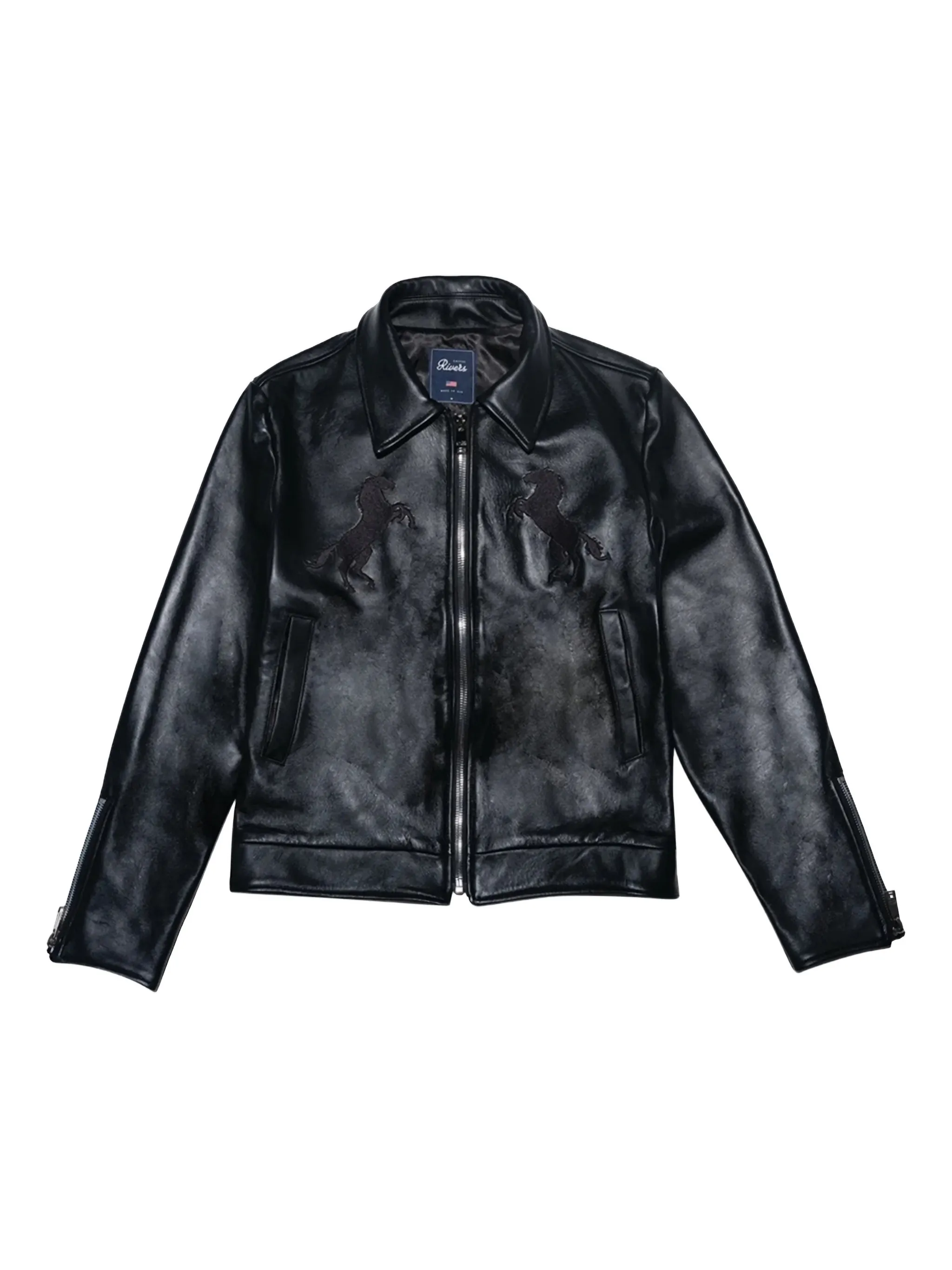 Кожаная куртка с рисунком Чесапикской речной лошади United Rivers, черный
Кожаная куртка с рисунком Чесапикской речной лошади United Rivers, черный
