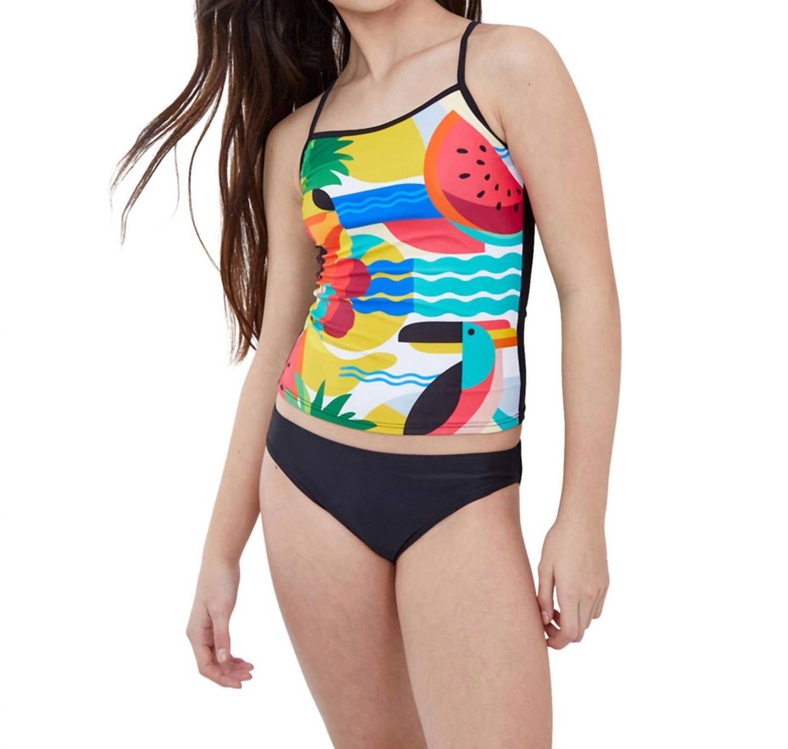 Детский топ-танкини с подходящими шортами GTK Tropical Gottex, Gtk Tropical
Детский топ-танкини с подходящими шортами GTK Tropical Gottex, Gtk Tropical