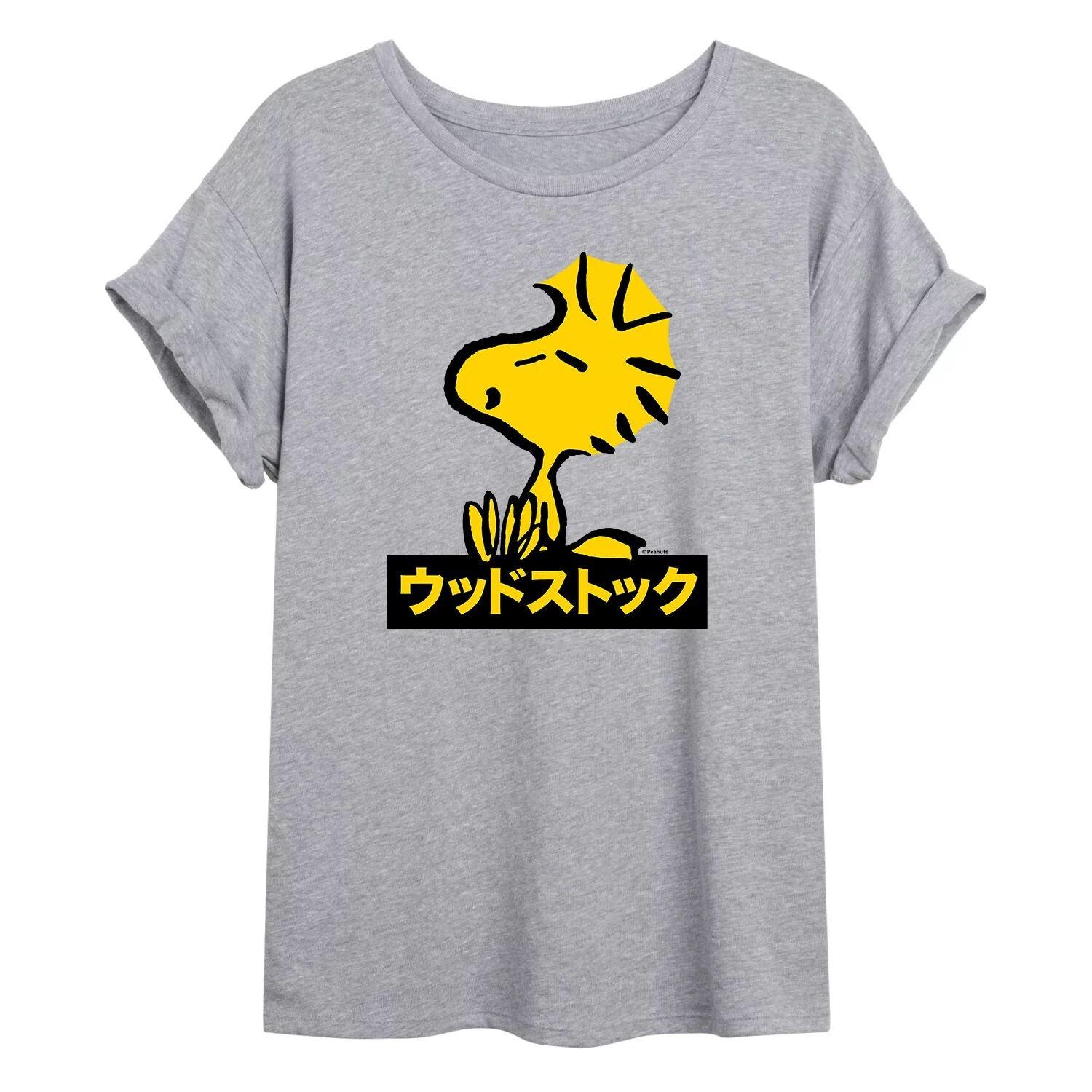 Футболка с надписью «Peanuts Woodstock Kanji» для юниоров большого размера с рисунком Licensed Character
Футболка с надписью «Peanuts Woodstock Kanji» для юниоров большого размера с рисунком Licensed Character