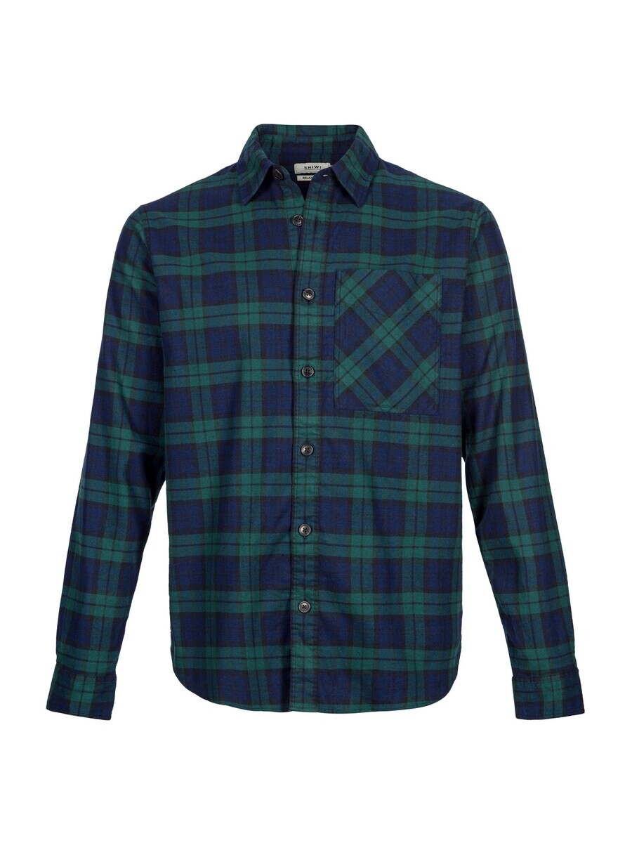 Клетчатая рубашка Shiwi Regular fit Button Up Shirt Luke, синий 
Клетчатая рубашка Shiwi Regular fit Button Up Shirt Luke, синий