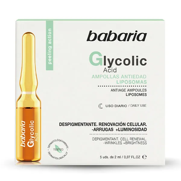 Депигментирующие волдыри на лице Ampollas Ácido Glicólico Babaria, 10 ml
Депигментирующие волдыри на лице Ampollas Ácido Glicólico Babaria, 10 ml