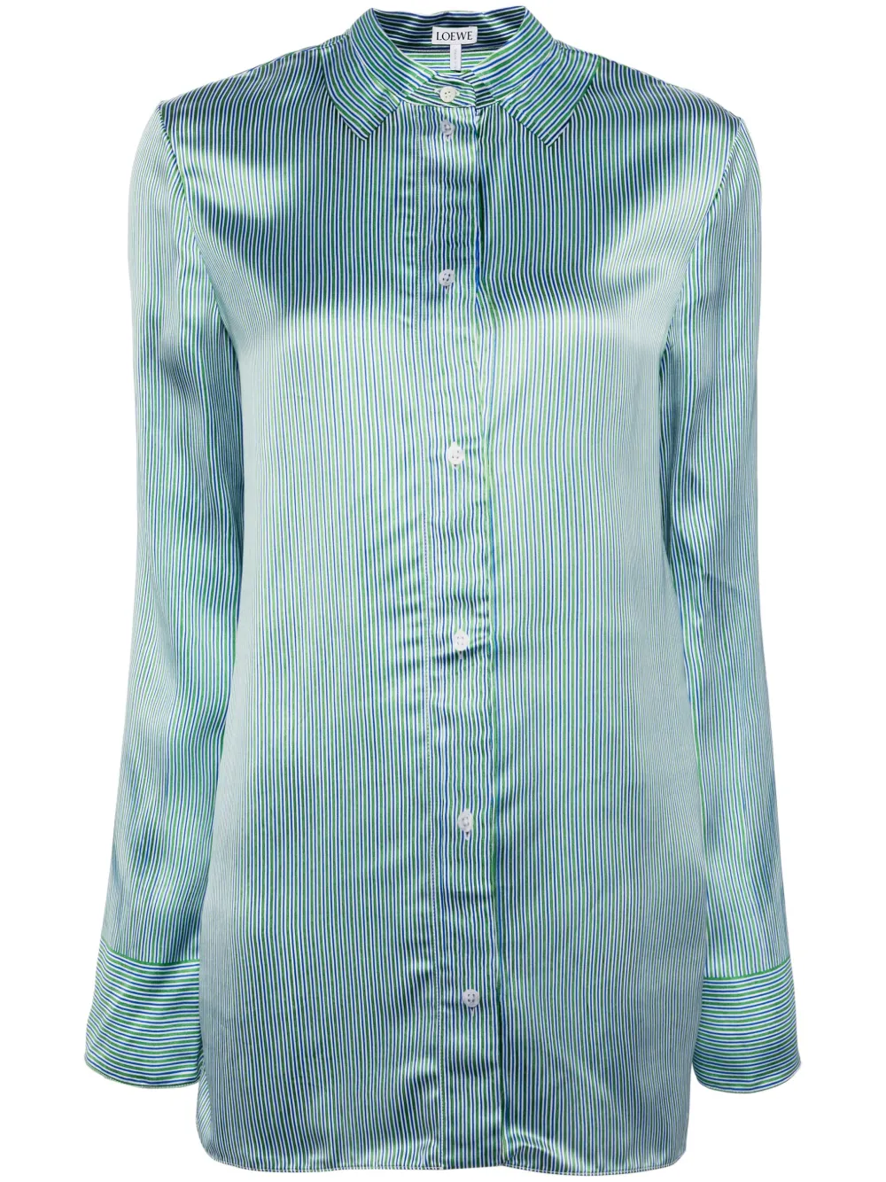 Атласная рубашка в полоску LOEWE, зеленый
Атласная рубашка в полоску LOEWE, зеленый