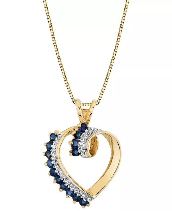 Подвеска в форме сердца с сапфиром (7/8 карата) на цепочке и бриллиантом (1/8 карата) из 14-каратного желтого золота Macy'S, gold
Подвеска в форме сердца с сапфиром (7/8 карата) на цепочке и бриллиантом (1/8 карата) из 14-каратного желтого золота Macy'S, gold