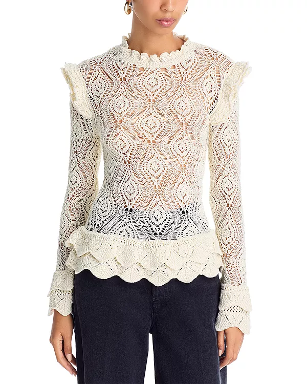 Вязаный крючком топ - эксклюзив Aqua, белый
Вязаный крючком топ - эксклюзив Aqua, белый