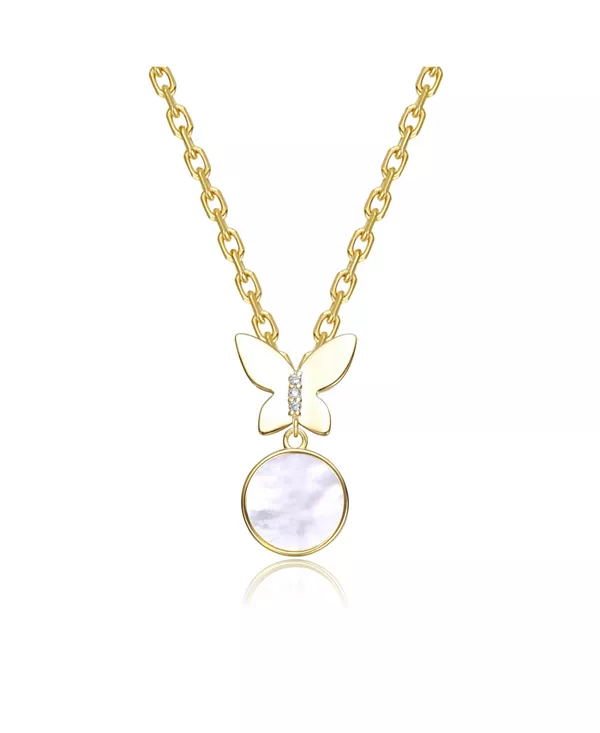 Ожерелье с элегантной подвеской в виде бабочки, покрытое 14-каратным золотом и перламутром Gigigirl, gold
Ожерелье с элегантной подвеской в виде бабочки, покрытое 14-каратным золотом и перламутром Gigigirl, gold