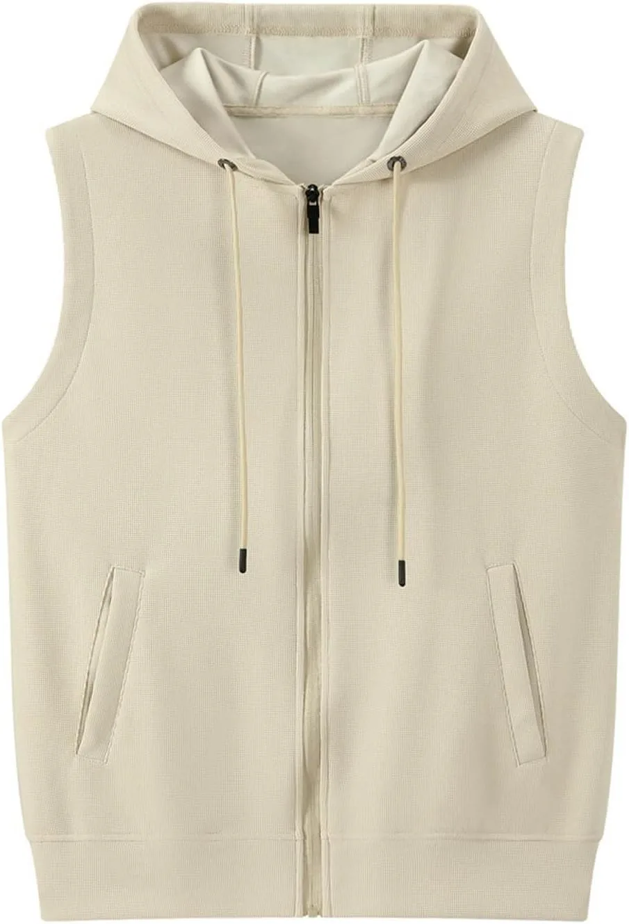 Мужская худи-майка с капюшоном на молнии для тренировок
Мужская худи-майка с капюшоном на молнии для тренировок