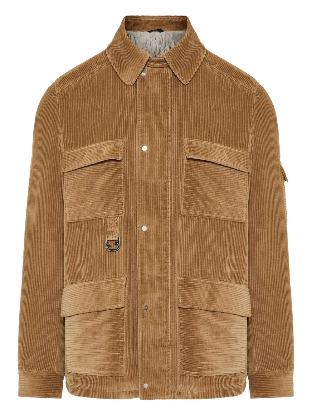 Вельветовая куртка-рубашка с карманами-клапанами FENDI, коричневый
Вельветовая куртка-рубашка с карманами-клапанами FENDI, коричневый