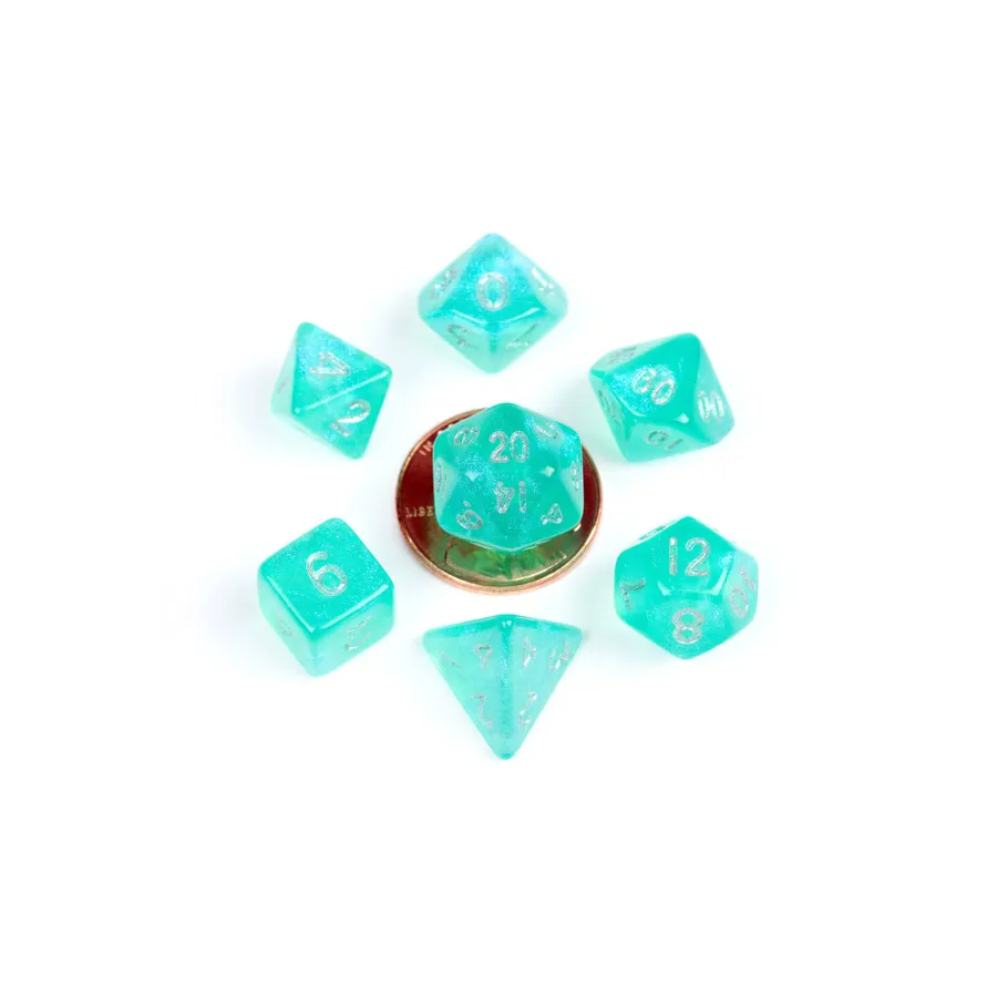 Мини-набор Poly Poly — бирюзовый с серебром (7), Acrylic Dice - Stardust Dice (Metallic Dice Games)
Мини-набор Poly Poly — бирюзовый с серебром (7), Acrylic Dice - Stardust Dice (Metallic Dice Games)