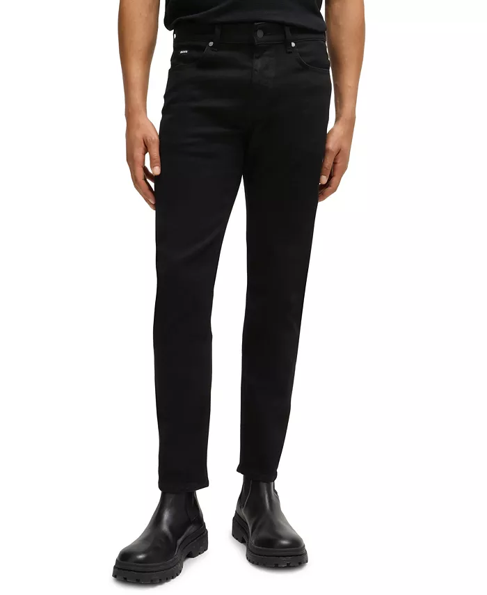 Мужские джинсы Slim-Fit из итальянского денима Hugo Boss, черный
Мужские джинсы Slim-Fit из итальянского денима Hugo Boss, черный