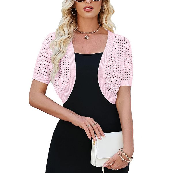 Женский укороченный кардиган с коротким рукавом Seoria, Pink
Женский укороченный кардиган с коротким рукавом Seoria, Pink