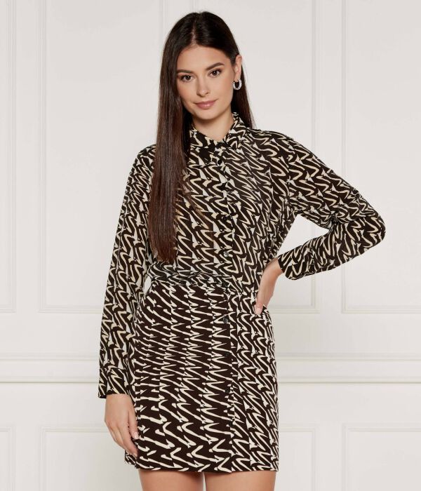 Шелковое платье в цветочек Marella, черный 
Шелковое платье в цветочек Marella, черный