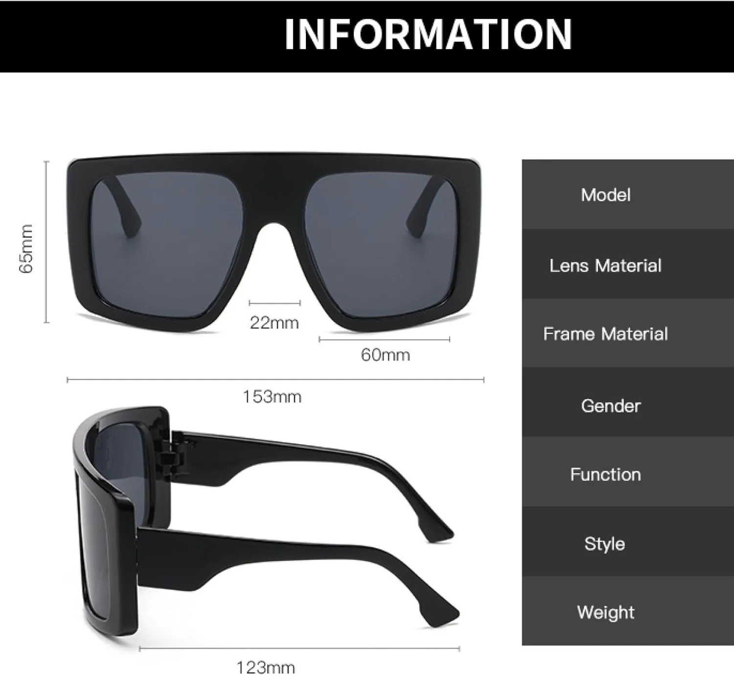 Большие женские ретро-солнцезащитные очки с черным градиентом для мужчин, солнцезащитные очки в крупной оправе с защитой от УФ-излучения UV400 TKKTLLT, White Grey
Большие женские ретро-солнцезащитные очки с черным градиентом для мужчин, солнцезащитные очки в крупной оправе с защитой от УФ-излучения UV400 TKKTLLT, White Grey