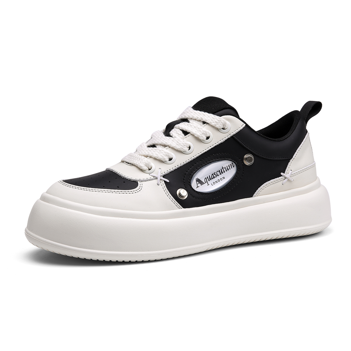 AQUASCUTUM Скользоустойчивые амортизирующие низкие скейтерские кроссовки мужские - черно-белые, цвет Black White
AQUASCUTUM Скользоустойчивые амортизирующие низкие скейтерские кроссовки мужские - черно-белые, цвет Black White