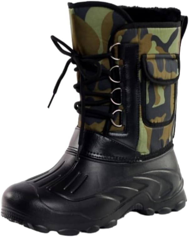 Мужские водонепроницаемые снежные и рыболовные ботинки HoaloX с высокой верхней частью - теплые велосипедные ботинки для холодной погоды, зеленый
Мужские водонепроницаемые снежные и рыболовные ботинки HoaloX с высокой верхней частью - теплые велосипедные ботинки для холодной погоды, зеленый