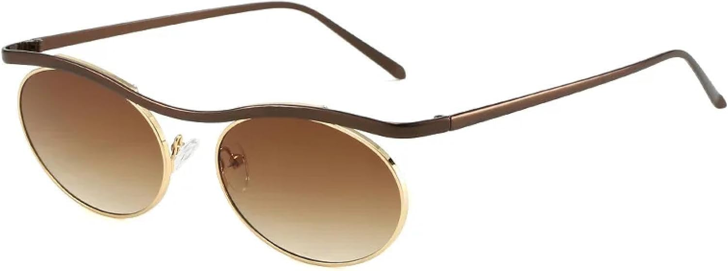 Модные винтажные круглые солнцезащитные очки для женщин, роскошные дорожные очки с защитой от УФ-излучения UV400 для мужчин, в стиле панк, популярные очки VVTWSSW, Brown-gradientbrown
Модные винтажные круглые солнцезащитные очки для женщин, роскошные дорожные очки с защитой от УФ-излучения UV400 для мужчин, в стиле панк, популярные очки VVTWSSW, Brown-gradientbrown