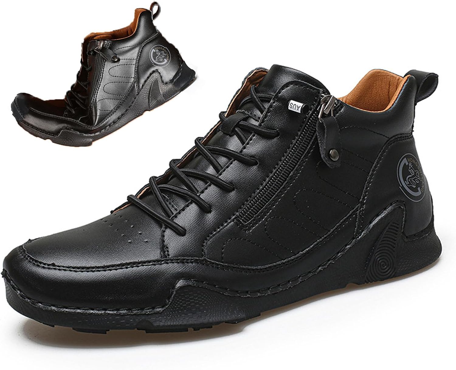 Мужские ручной работы премиальные кожаные слипоны, с поддержкой свода стопы и противоскользящей подошвой, средние лоферы на молнии сбоку, повседневная обувь для походов, вождения и прогулок Generic, черный
Мужские ручной работы премиальные кожаные слипоны, с поддержкой свода стопы и противоскользящей подошвой, средние лоферы на молнии сбоку, повседневная обувь для походов, вождения и прогулок Generic, черный