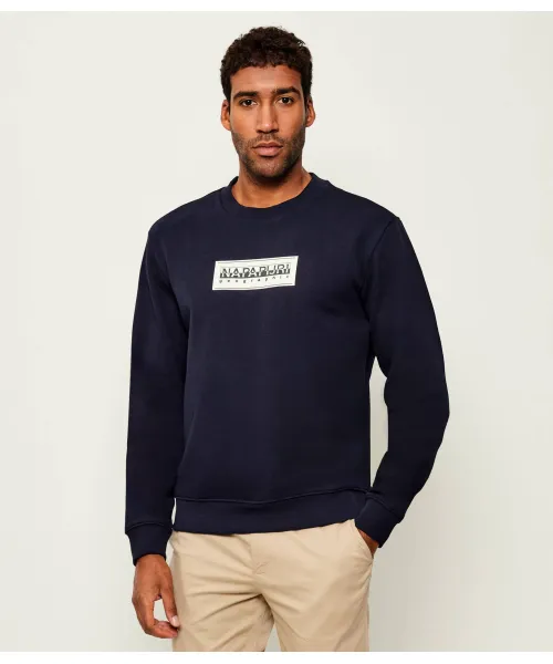 Толстовка с логотипом b-box Relaxed fit Napapijri, синий 
Толстовка с логотипом b-box Relaxed fit Napapijri, синий