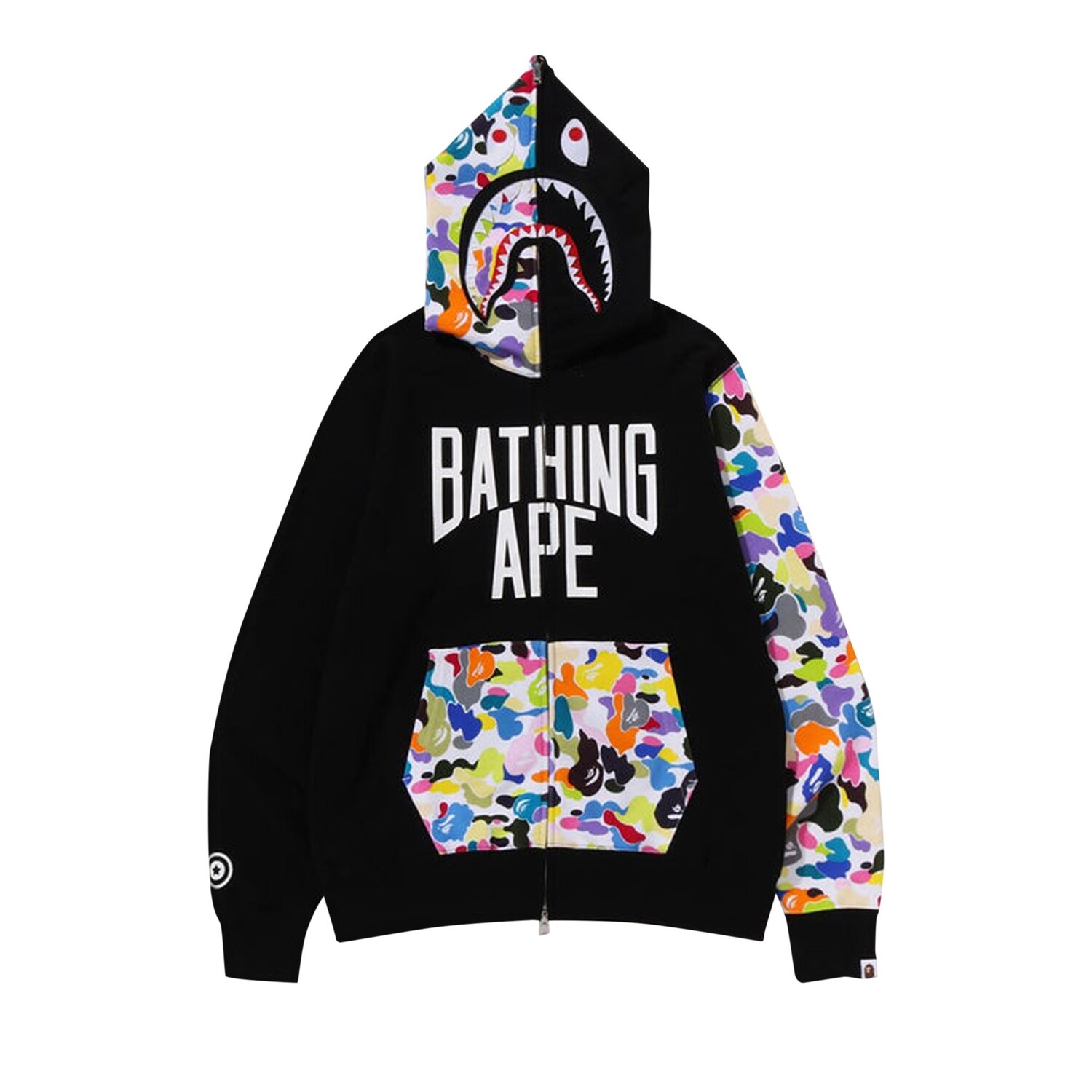 Толстовка на молнии с капюшоном BAPE Multi Camo NYC Logo Shark, цвет Черный
Толстовка на молнии с капюшоном BAPE Multi Camo NYC Logo Shark, цвет Черный
