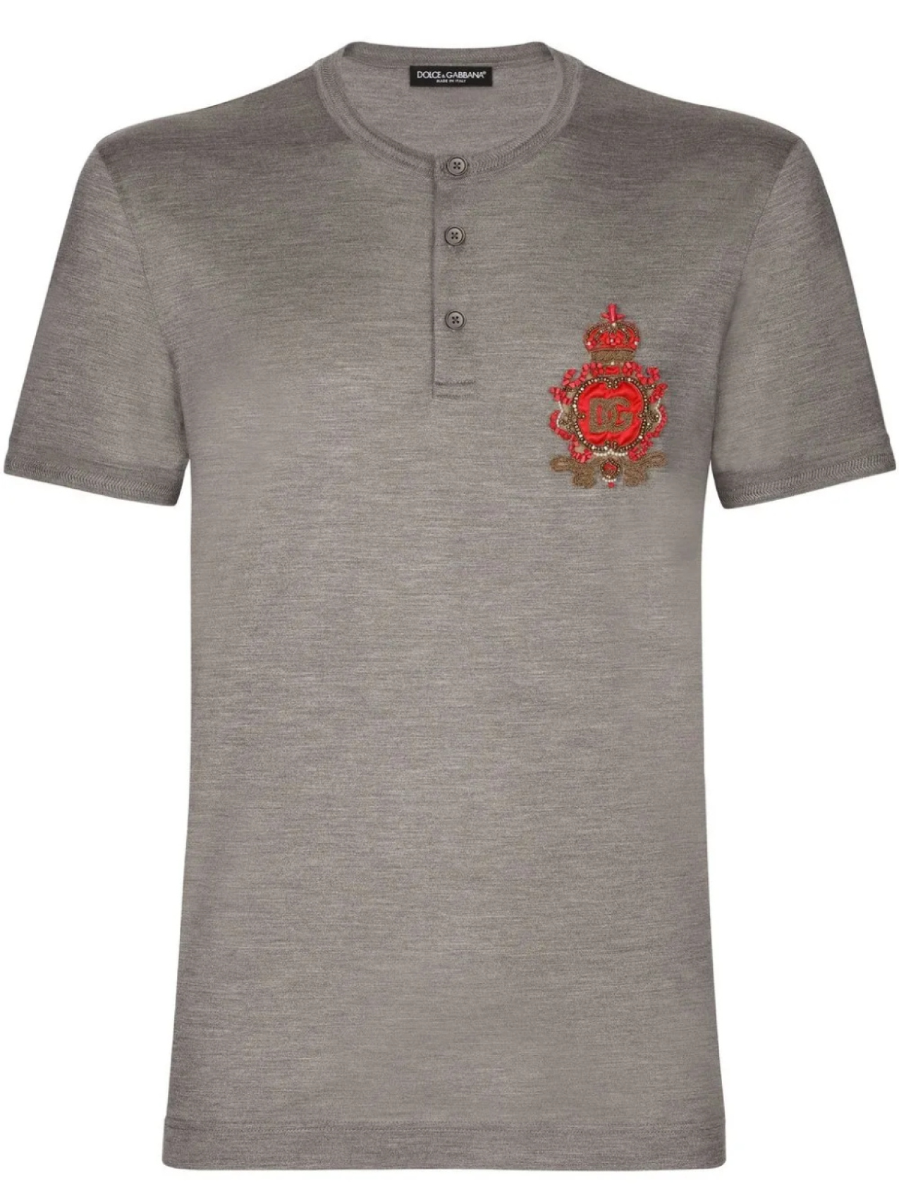 Dolce & Gabbana шелковая футболка с нашивкой, серый
Dolce & Gabbana шелковая футболка с нашивкой, серый