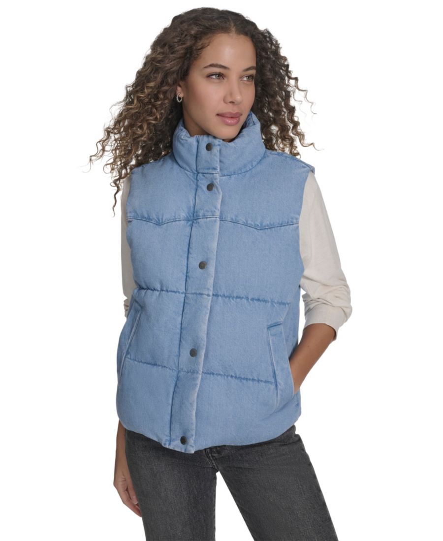 Женская куртка-пуховик в стиле вестерн с воротником-стойкой Levi's, Light Wash Denim
Женская куртка-пуховик в стиле вестерн с воротником-стойкой Levi's, Light Wash Denim