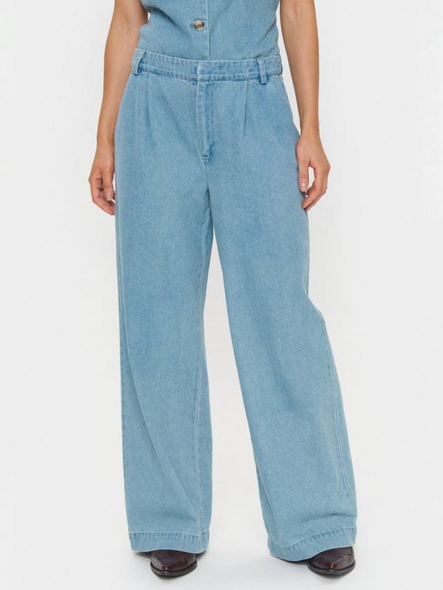 Широкие джинсовые брюки в складку от жаклин Saint Tropez, синий
Широкие джинсовые брюки в складку от жаклин Saint Tropez, синий