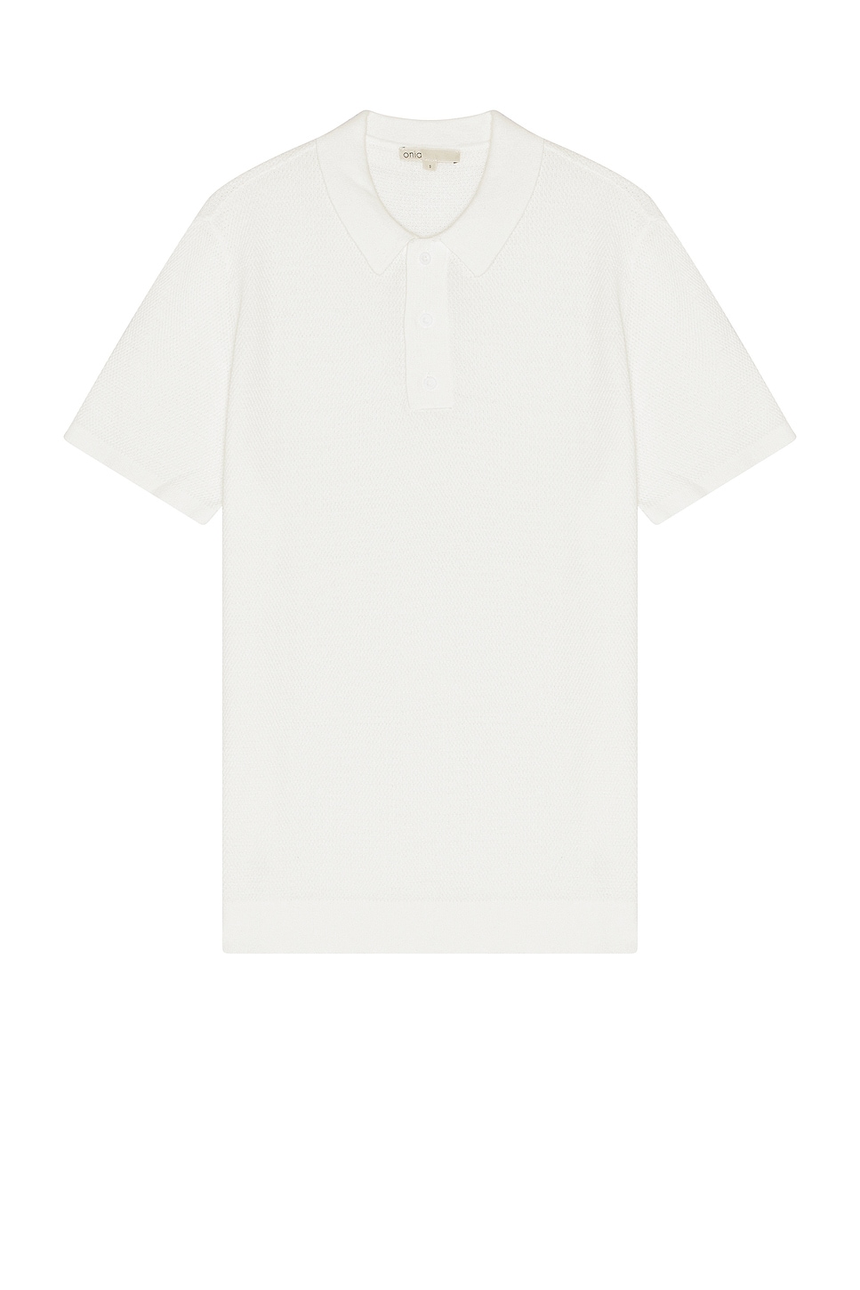 Поло из хлопчатобумажной фактурной ткани Onia, белый
Поло из хлопчатобумажной фактурной ткани Onia, белый