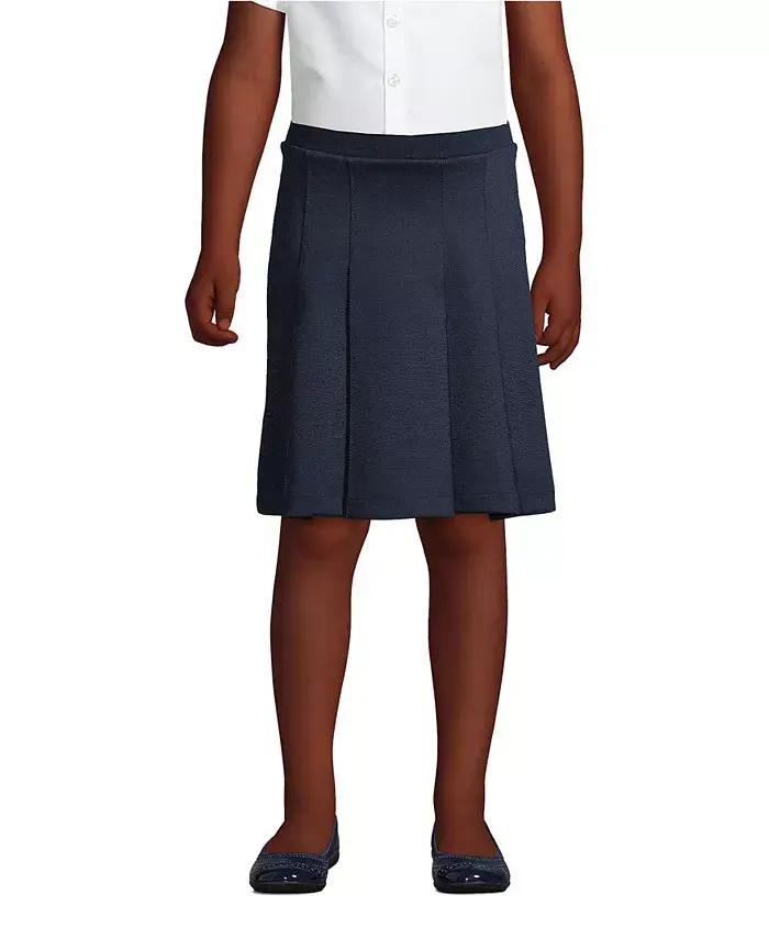 Юбка с плиссировкой из ткани понте для девочек до колена Lands' End, синий
Юбка с плиссировкой из ткани понте для девочек до колена Lands' End, синий