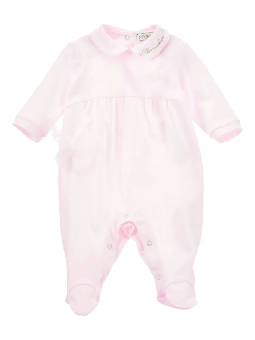 Детский комбинезончик с воротником-стойкой и логотипом Monnalisa, розовый
Детский комбинезончик с воротником-стойкой и логотипом Monnalisa, розовый