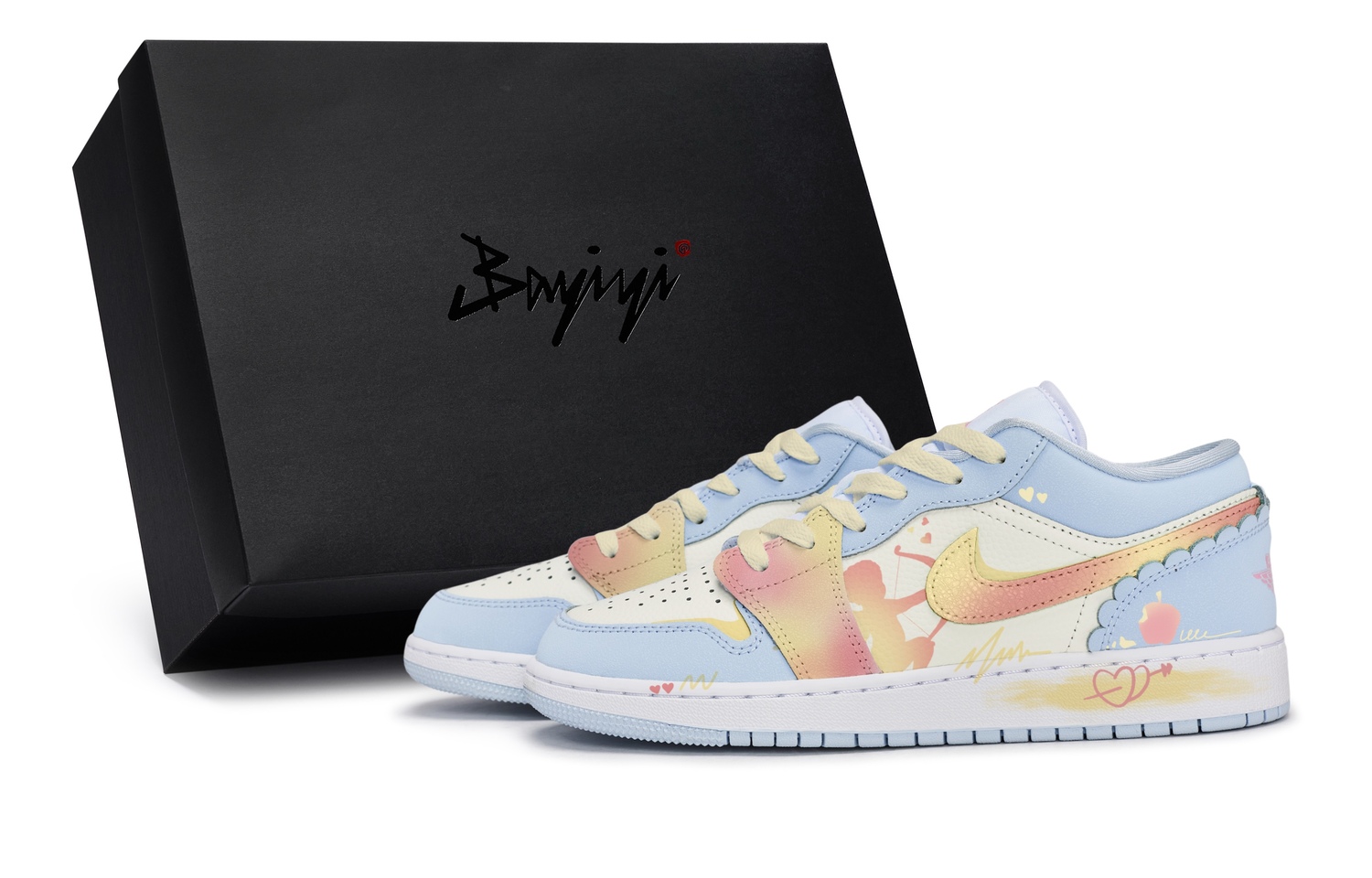 Air 1 811 Manufacturing, Heart's Desire, специальная коробка, нескользящие низкие баскетбольные кроссовки в винтажном стиле Jordan, бежевый розовый желтый
Air 1 811 Manufacturing, Heart's Desire, специальная коробка, нескользящие низкие баскетбольные кроссовки в винтажном стиле Jordan, бежевый розовый желтый