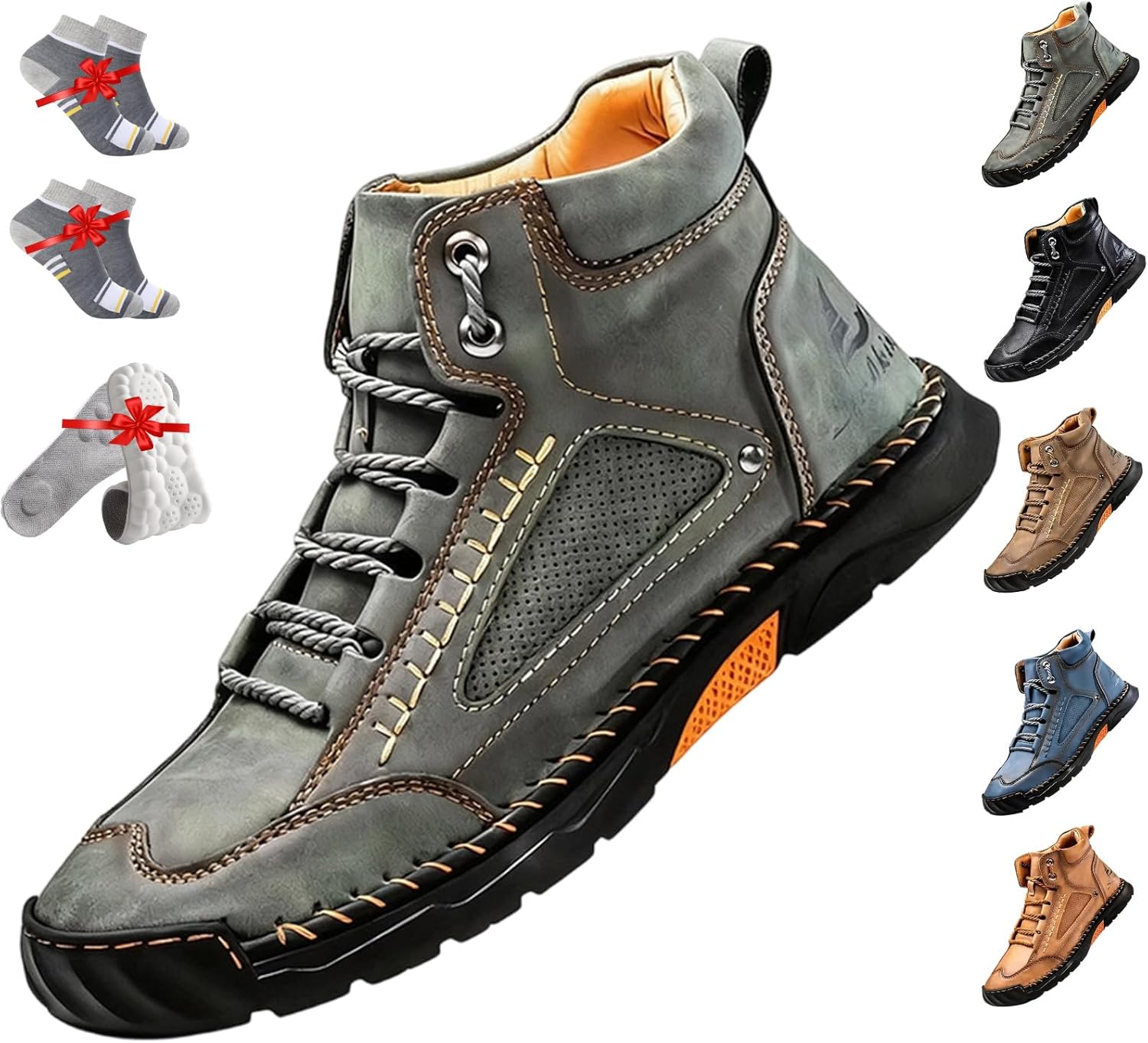 Мужские удобные кожаные ботинки ручной работы, мужские кожаные туфли с широкой носочной частью, Поддержка свода стопы, водонепроницаемые, снимающие давление, нескользящие, легкие и дышащие, ортопедические ботинки для мужчин Ymavse, зеленый
Мужские удобные кожаные ботинки ручной работы, мужские кожаные туфли с широкой носочной частью, Поддержка свода стопы, водонепроницаемые, снимающие давление, нескользящие, легкие и дышащие, ортопедические ботинки для мужчин Ymavse, зеленый