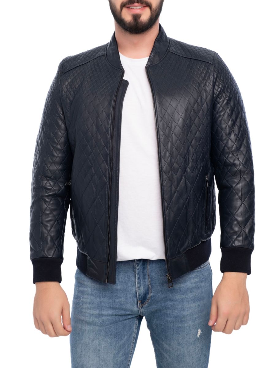 Куртка-бомбер из текстурированной кожи Vellapais, цвет Navy Blue
Куртка-бомбер из текстурированной кожи Vellapais, цвет Navy Blue