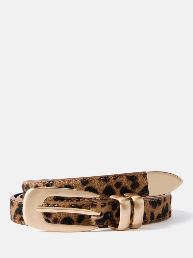 Ремень из текстурированной кожи леопардового принта Mint Velvet, Brown/Multi
Ремень из текстурированной кожи леопардового принта Mint Velvet, Brown/Multi