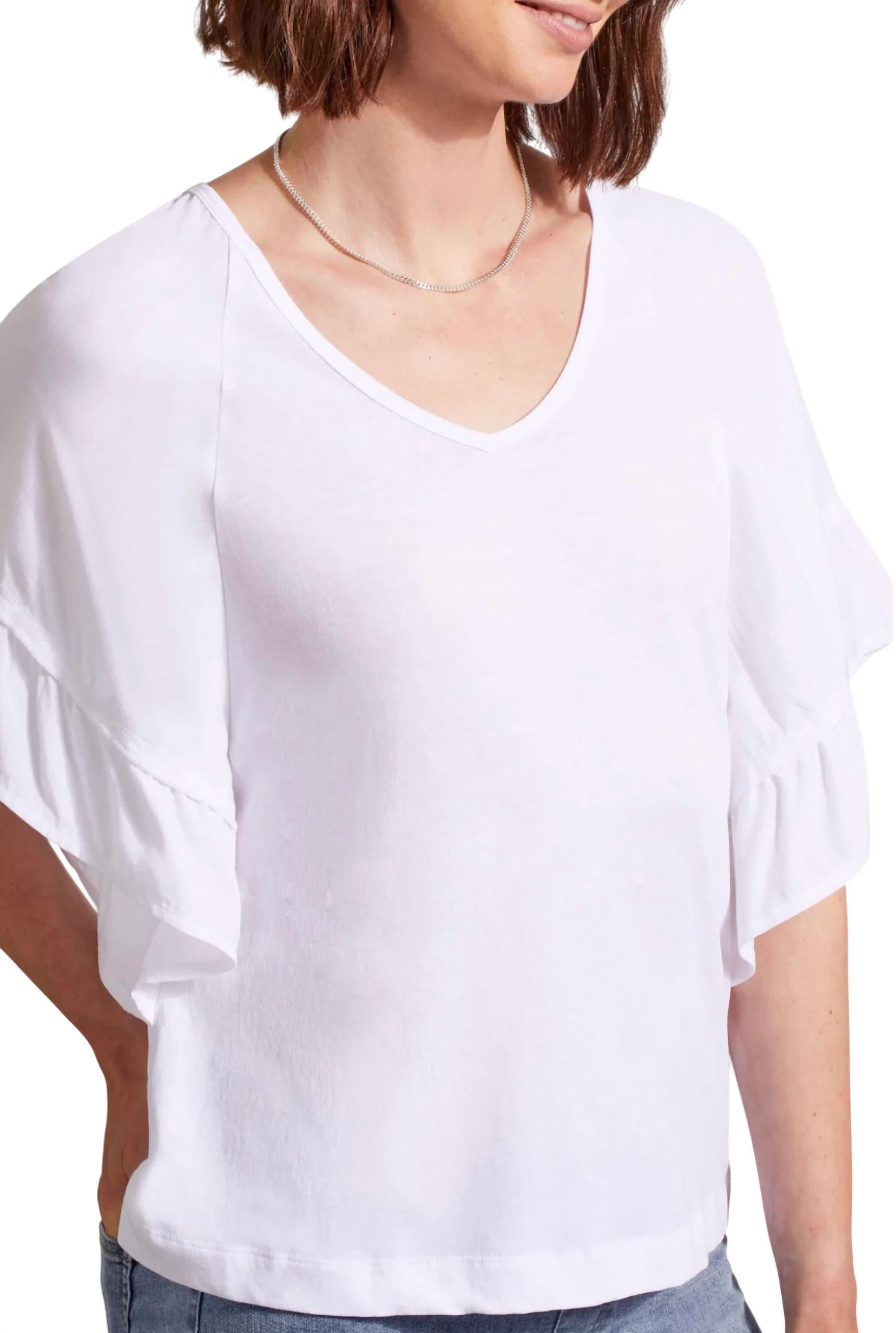 Топ с V-образным вырезом и рукавами реглан белого цвета TRIBAL
Топ с V-образным вырезом и рукавами реглан белого цвета TRIBAL