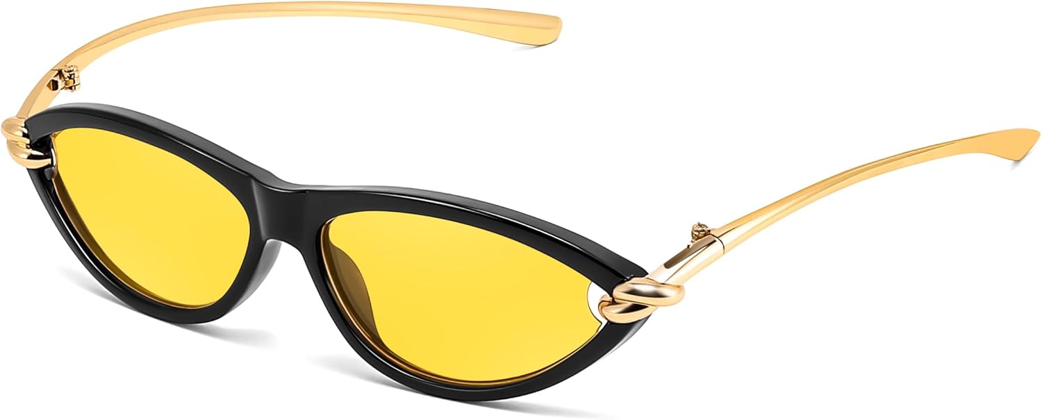 Солнцезащитные очки FEISEDY Retro Oval Cat Eye для женщин, в стиле Y2k, маленькие солнцезащитные очки в стиле «кошачий глаз», модные очки 90-х для женщин и мужчин, артикул B4186, Black/Yellow
Солнцезащитные очки FEISEDY Retro Oval Cat Eye для женщин, в стиле Y2k, маленькие солнцезащитные очки в стиле «кошачий глаз», модные очки 90-х для женщин и мужчин, артикул B4186, Black/Yellow