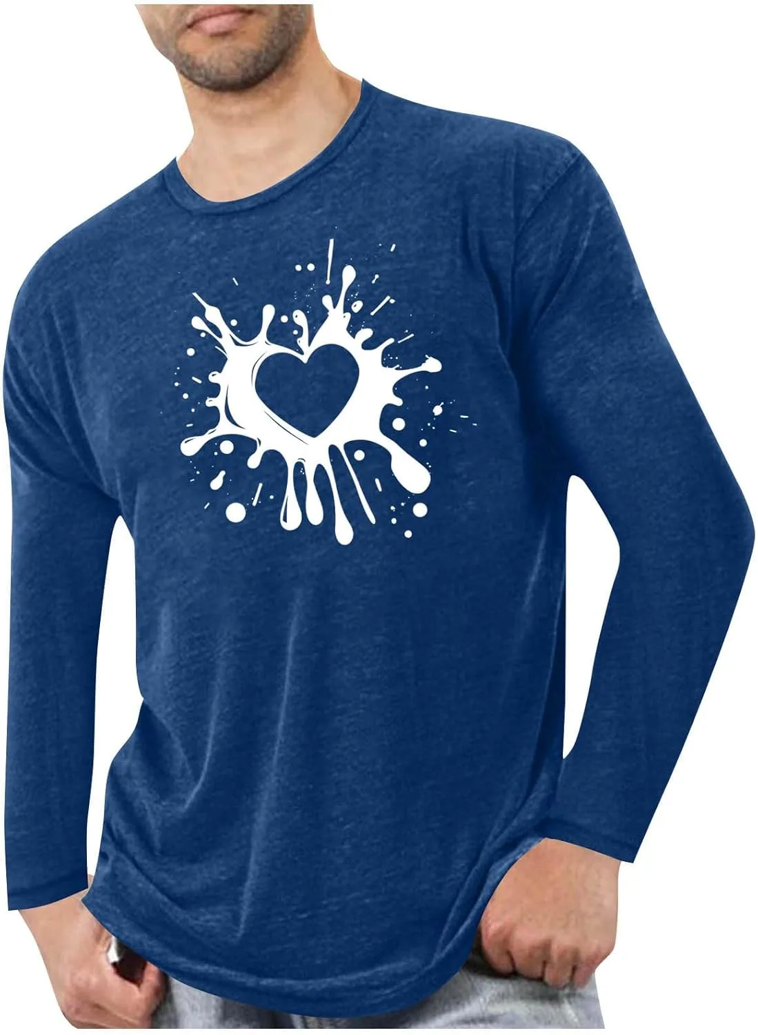 Мужская футболка с принтом в виде сердца для тренировок
Мужская футболка с принтом в виде сердца для тренировок