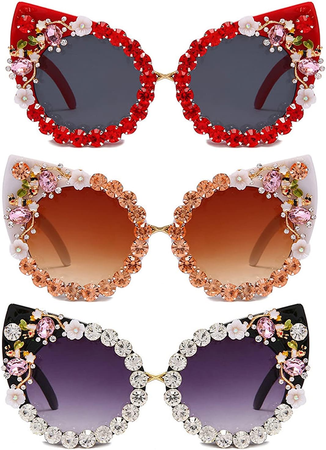 Солнцезащитные очки «кошачий глаз» с бриллиантами, женские, с цветочным узором, стразами, в крупной оправе, разноцветные, с кристаллами, в винтажном стиле COTIA, Red&white&black
Солнцезащитные очки «кошачий глаз» с бриллиантами, женские, с цветочным узором, стразами, в крупной оправе, разноцветные, с кристаллами, в винтажном стиле COTIA, Red&white&black