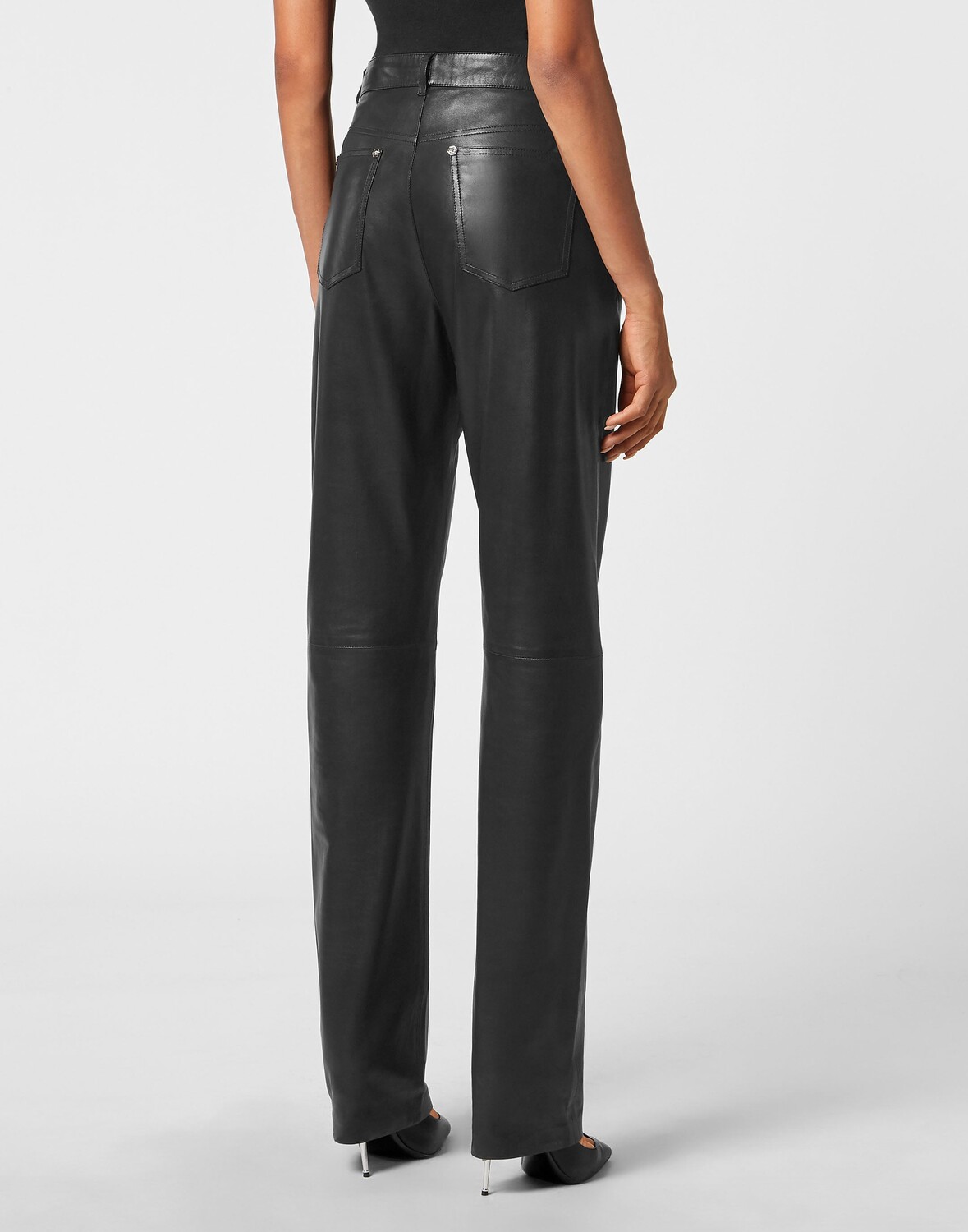 Кожаные брюки длинные Philipp Plein, черный
Кожаные брюки длинные Philipp Plein, черный