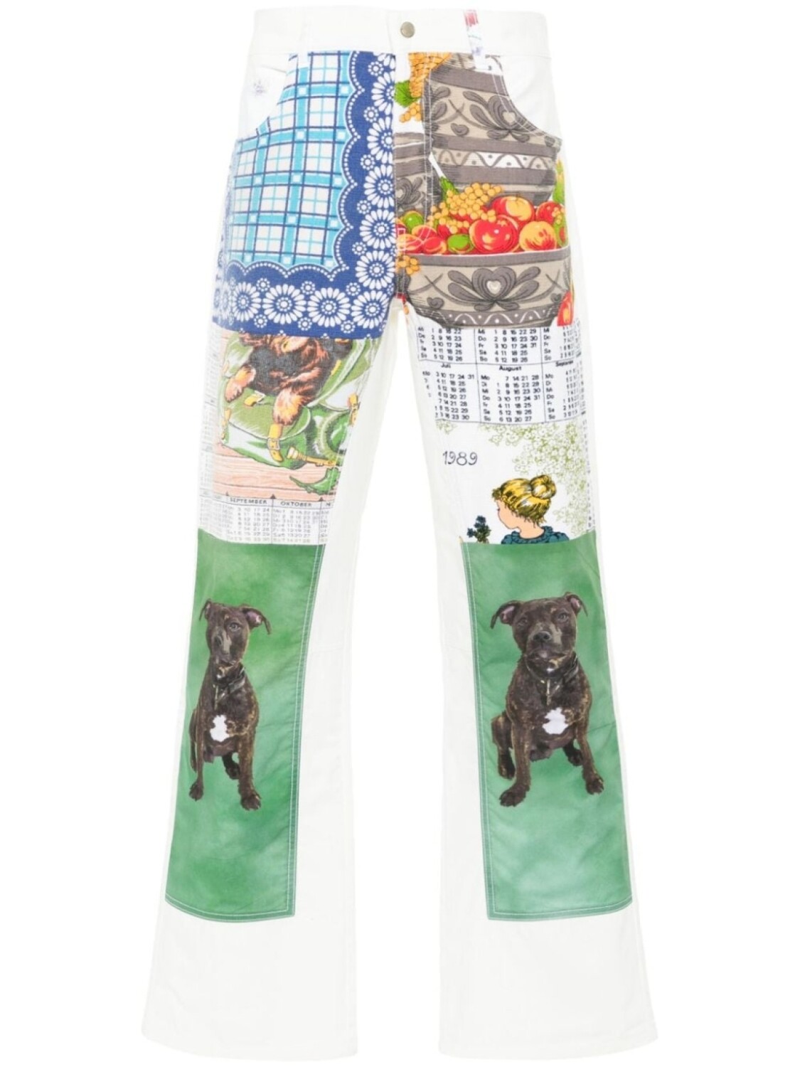 Marine Serre брюки Calendar прямого кроя, белый
Marine Serre брюки Calendar прямого кроя, белый