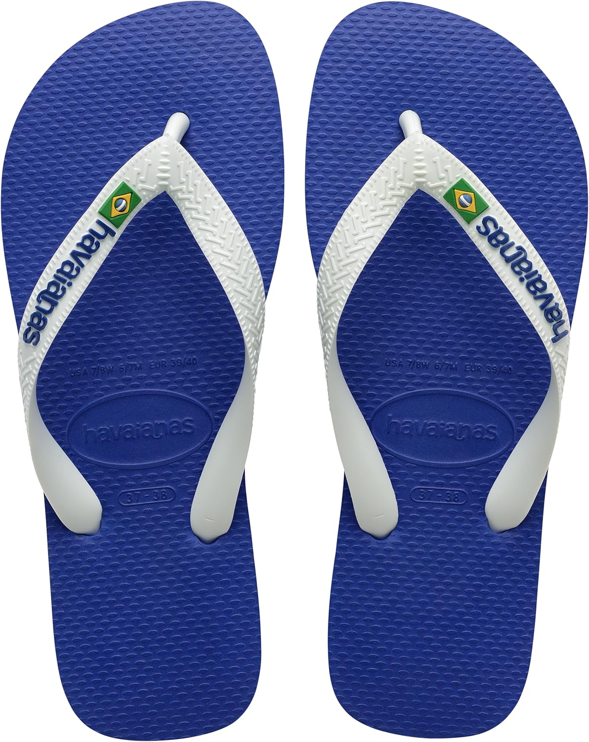 Havaianas - Top Brasil Logo, удобные, прочные и легкие шлепанцы, с противоскользящей подошвой, флаг Бразилии на ремешках, унисекс для взрослых, синий
Havaianas - Top Brasil Logo, удобные, прочные и легкие шлепанцы, с противоскользящей подошвой, флаг Бразилии на ремешках, унисекс для взрослых, синий