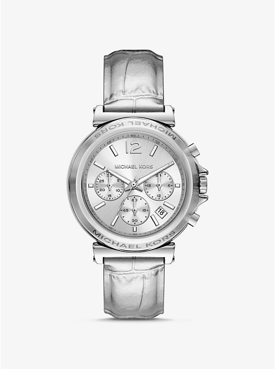 Часы Maren из серебристой кожи с тиснением под крокодила Michael Kors, серебряный
Часы Maren из серебристой кожи с тиснением под крокодила Michael Kors, серебряный
