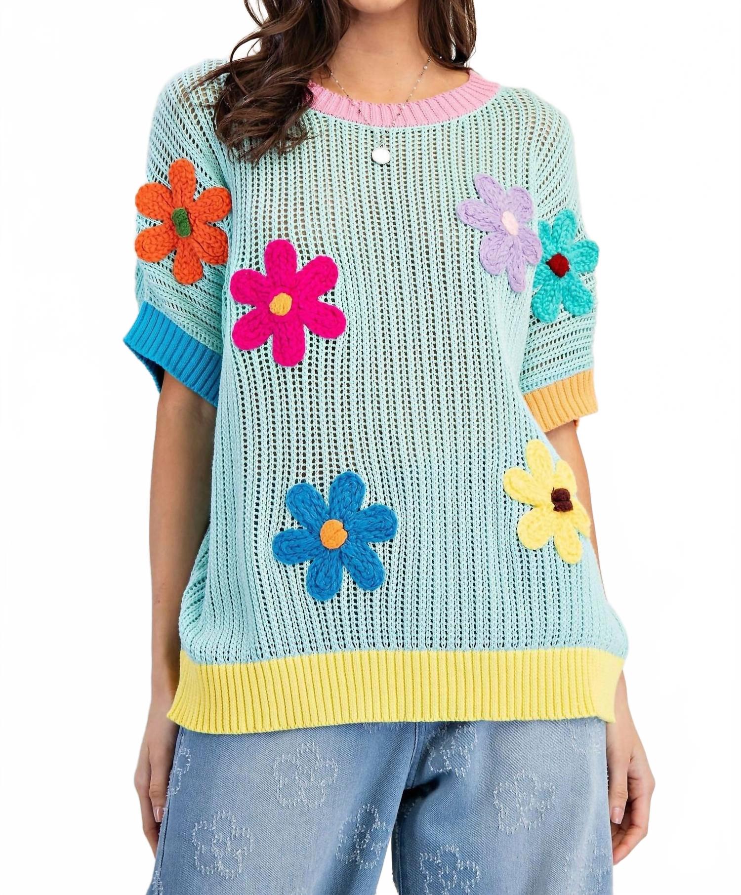 Цветочный вязаный свитер-пуловер в мультиколоре Easel
Цветочный вязаный свитер-пуловер в мультиколоре Easel