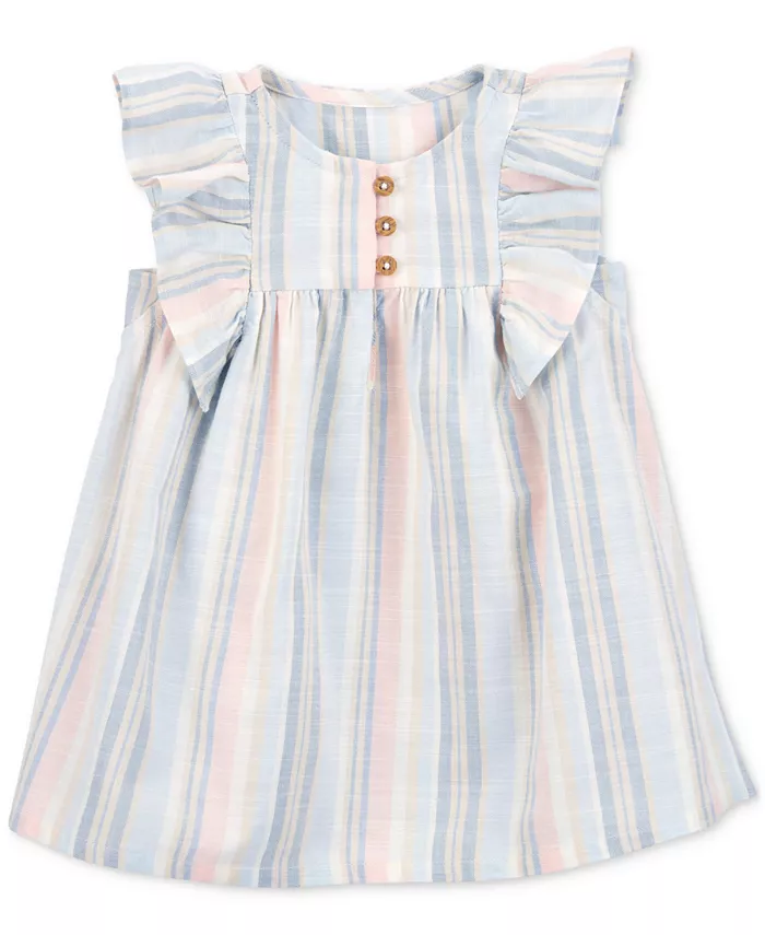 Платье для девочки с полосками и расклешенными рукавами Carter's, мультиколор
Платье для девочки с полосками и расклешенными рукавами Carter's, мультиколор