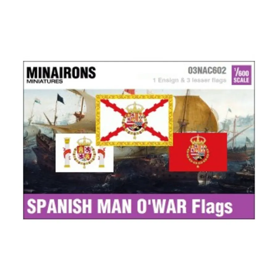Флаги испанских военных кораблей XVII века, Naval Flags (1:600)
Флаги испанских военных кораблей XVII века, Naval Flags (1:600)