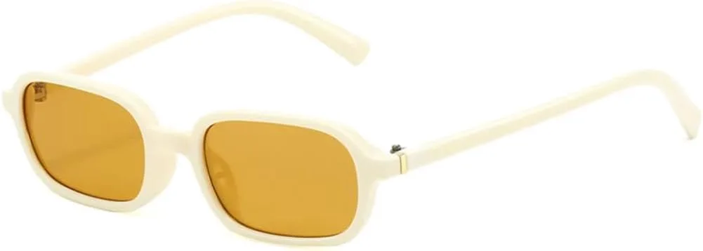 Винтажные маленькие прямоугольные солнцезащитные очки для женщин, защита от УФ-излучения UV400, модная оправа с прозрачными линзами UATXTAU, Beige Yellow
Винтажные маленькие прямоугольные солнцезащитные очки для женщин, защита от УФ-излучения UV400, модная оправа с прозрачными линзами UATXTAU, Beige Yellow