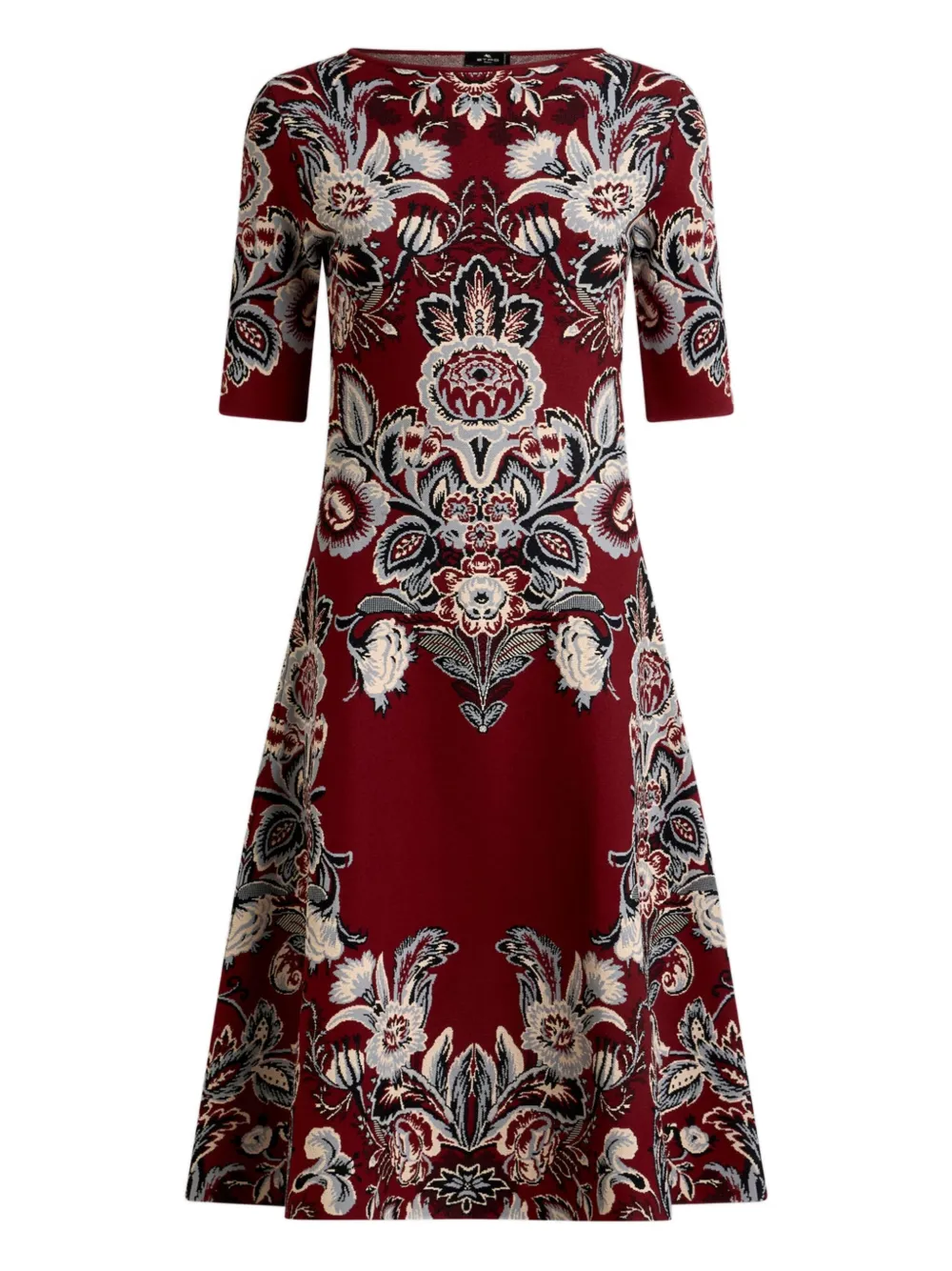 Жаккардовое платье миди с цветочным узором ETRO, красный
Жаккардовое платье миди с цветочным узором ETRO, красный