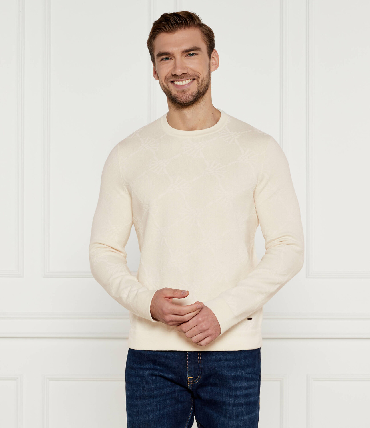 Свитер Joop! Modern fit, бежевый 
Свитер Joop! Modern fit, бежевый