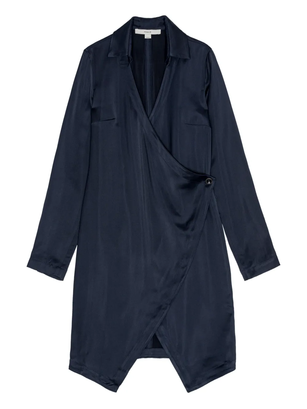 Атласное платье мини с запахом REMAIN, синий
Атласное платье мини с запахом REMAIN, синий