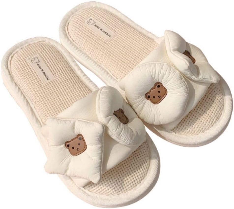 Домашние тапочки irLocy с милым медвежонком, льняные тапочки, животные тапочки, летние кавайные домашние тапочки для женщин и мужчин, толстые льняные, бежевый
Домашние тапочки irLocy с милым медвежонком, льняные тапочки, животные тапочки, летние кавайные домашние тапочки для женщин и мужчин, толстые льняные, бежевый