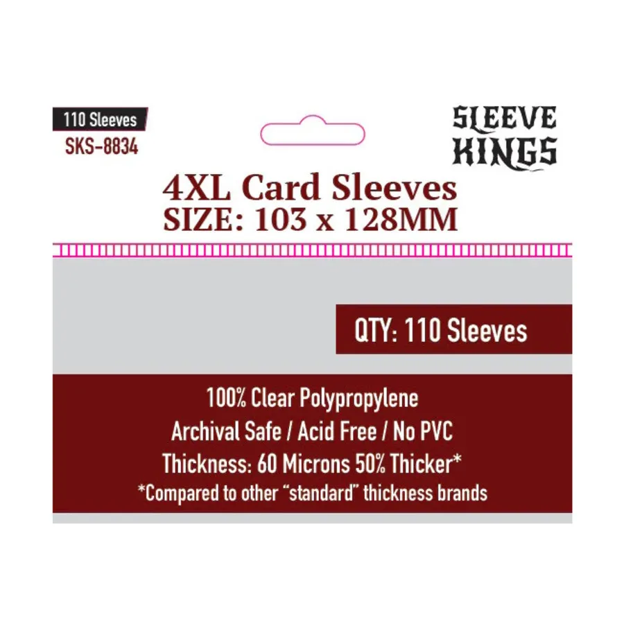 Футляр для карт 4XL 103x128 мм (110), Card Sleeves (Sleeve Kings)
Футляр для карт 4XL 103x128 мм (110), Card Sleeves (Sleeve Kings)