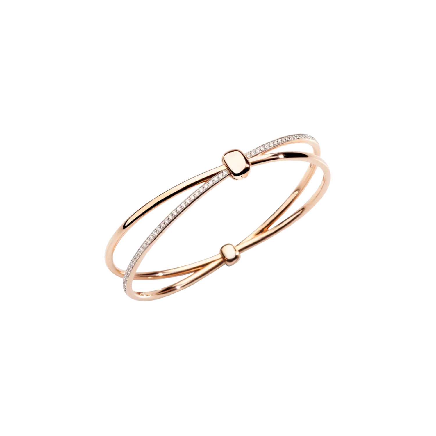 Браслет Pomellato Together из розового золота с белыми бриллиантами и белым родием
Браслет Pomellato Together из розового золота с белыми бриллиантами и белым родием